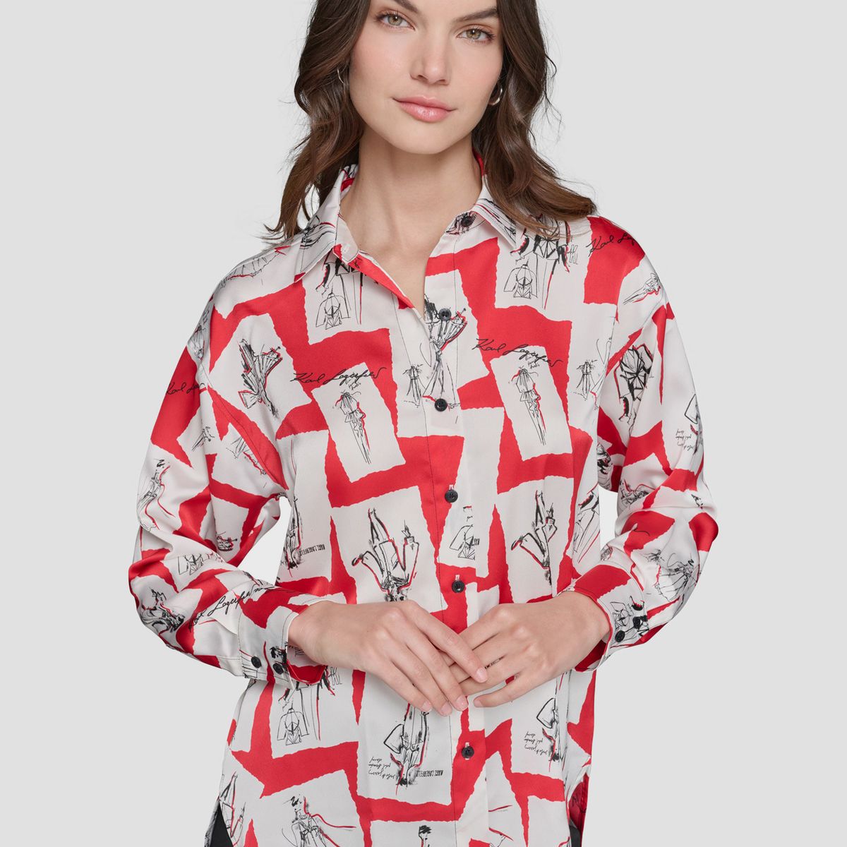 KARL LAGERFELD - Camisa con estampado