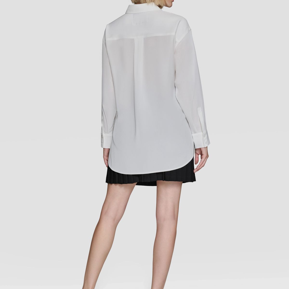 KARL LAGERFELD - Camisa brillante con lentejuelas y diseño de abanico