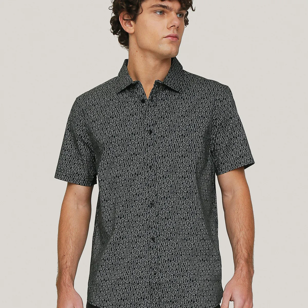 KARL LAGERFELD - Camisa con estampado total