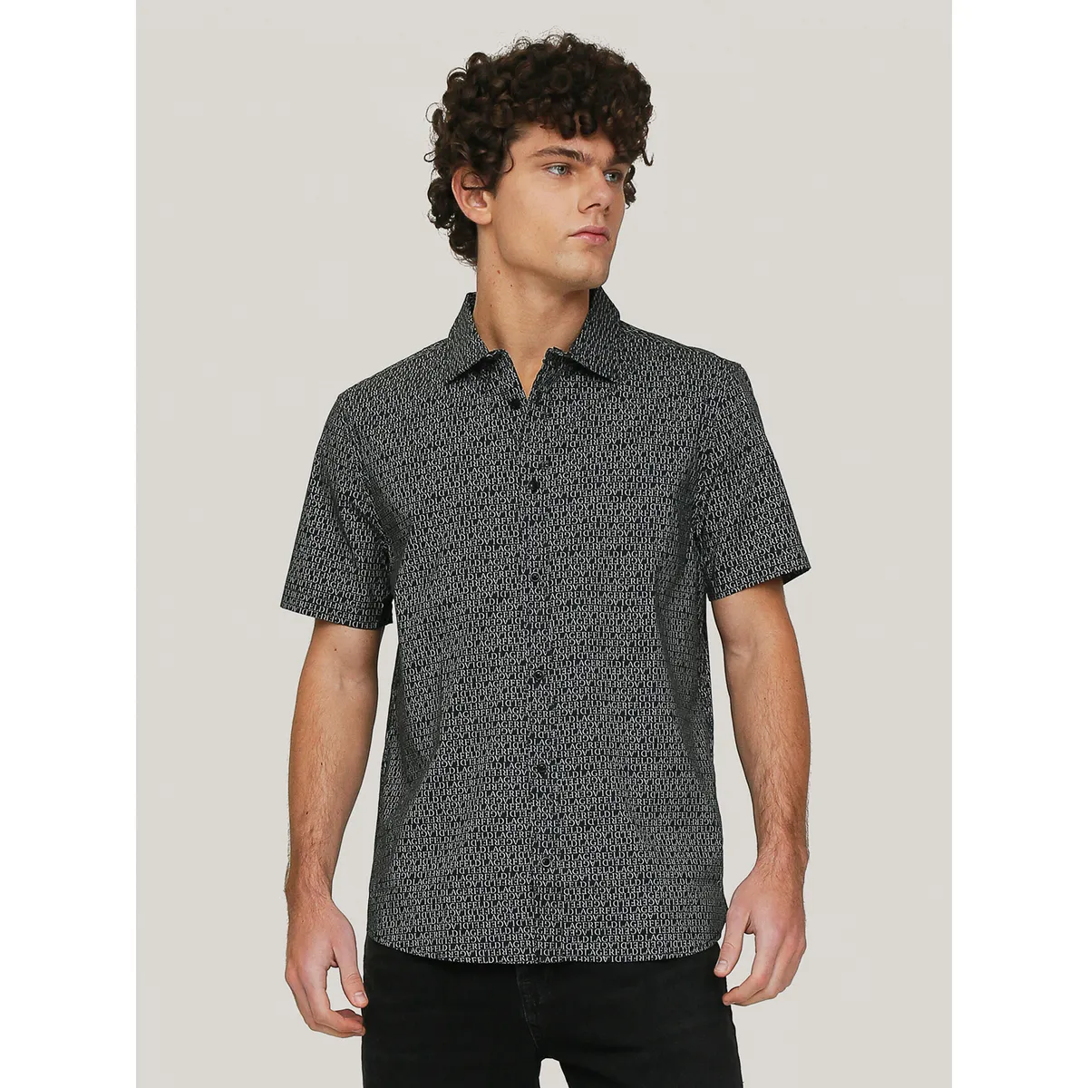 KARL LAGERFELD - Camisa con estampado total