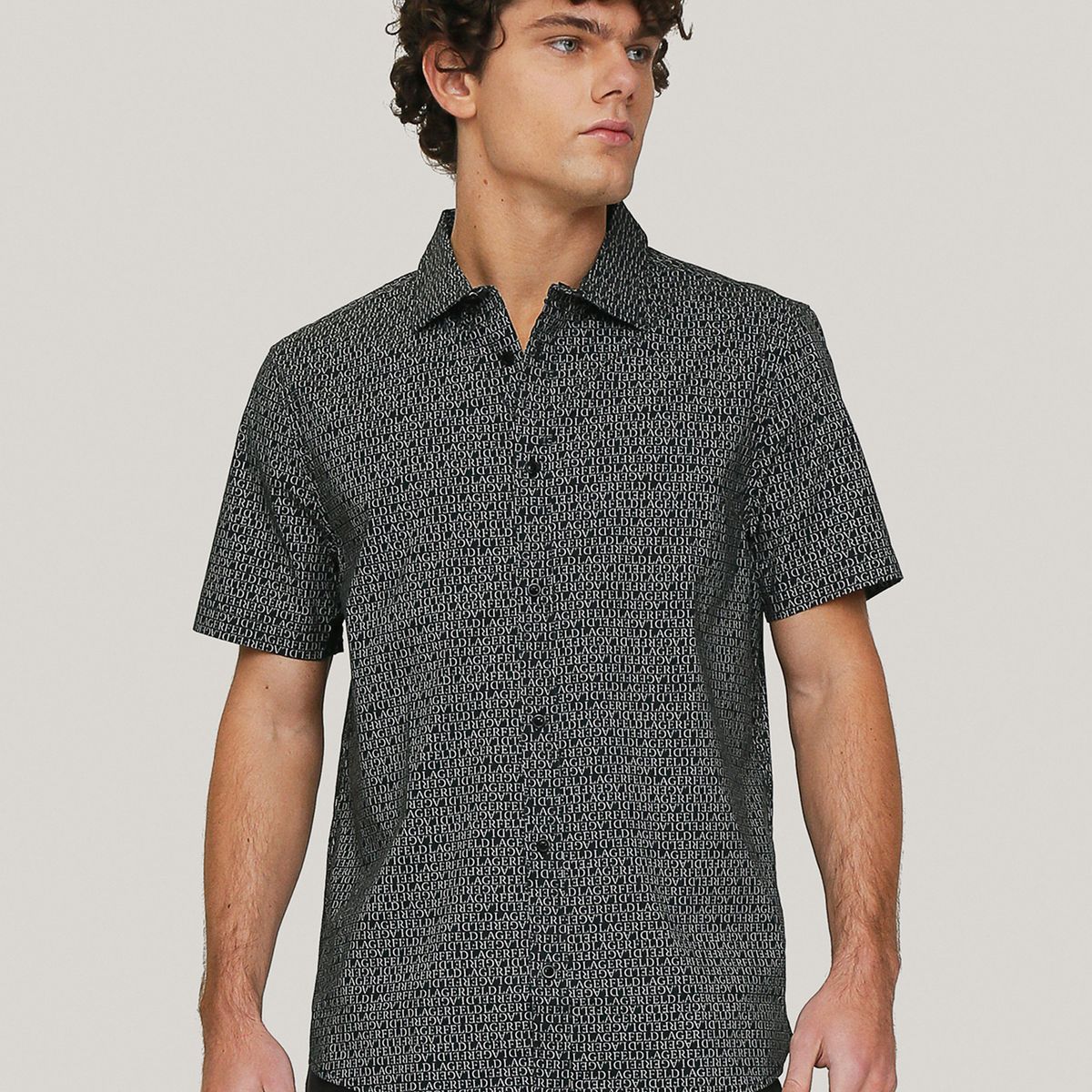 KARL LAGERFELD - Camisa con estampado total