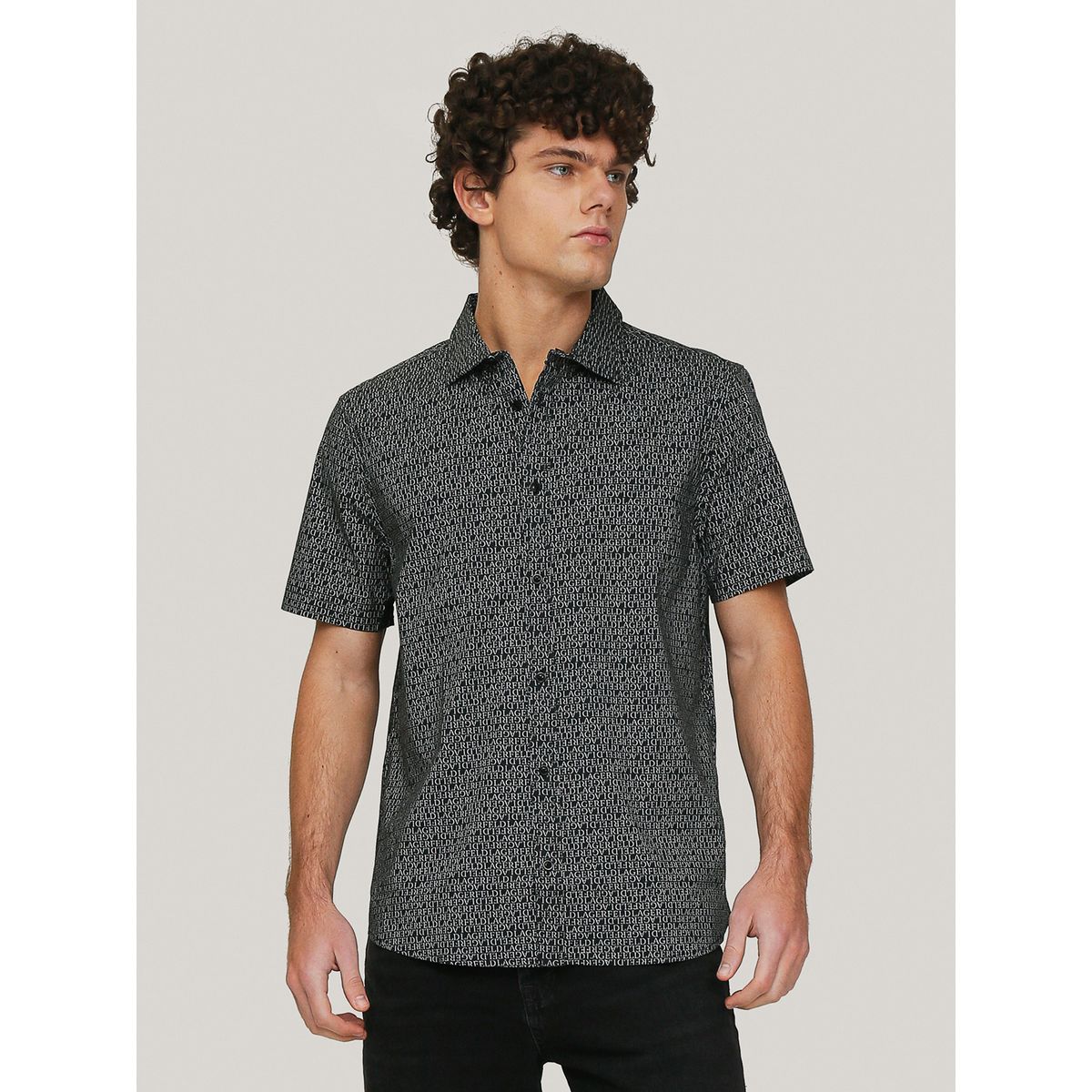 KARL LAGERFELD - Camisa con estampado total