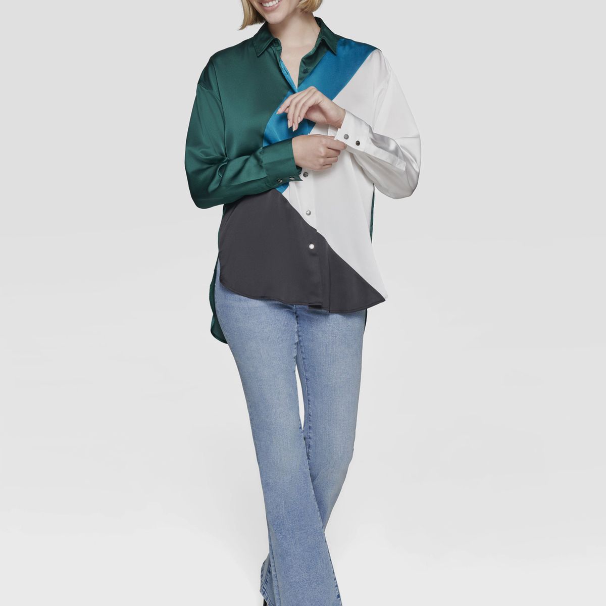 KARL LAGERFELD - Camisa con diseño de bloque de color