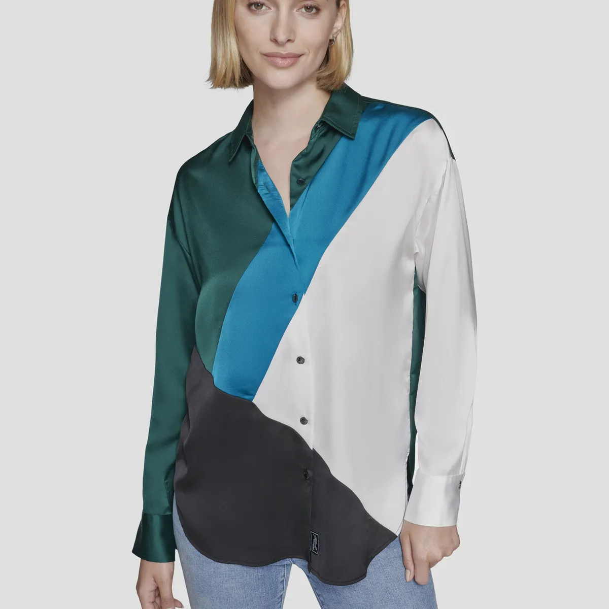 KARL LAGERFELD - Camisa con diseño de bloque de color