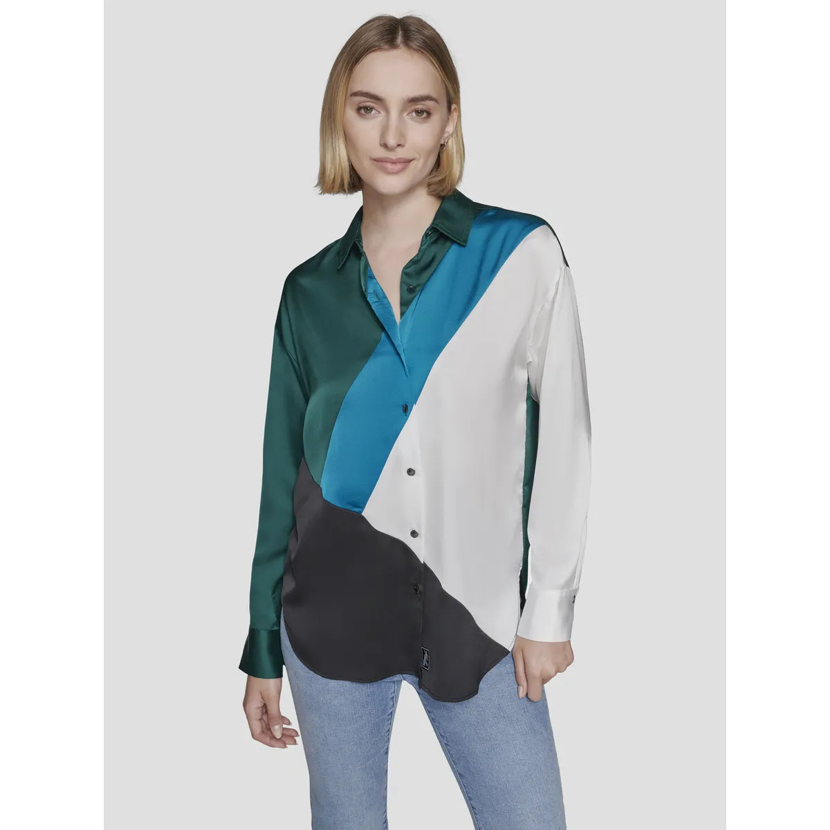 KARL LAGERFELD - Camisa con diseño de bloque de color