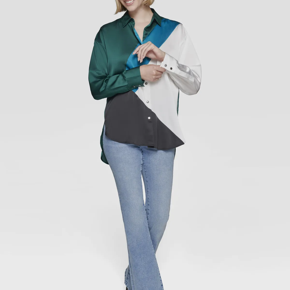 KARL LAGERFELD - Camisa con diseño de bloque de color