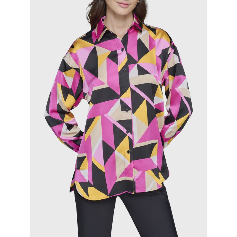 KARL LAGERFELD - Blusa con print geométrico_.