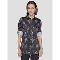 Camisa estampada manga larga