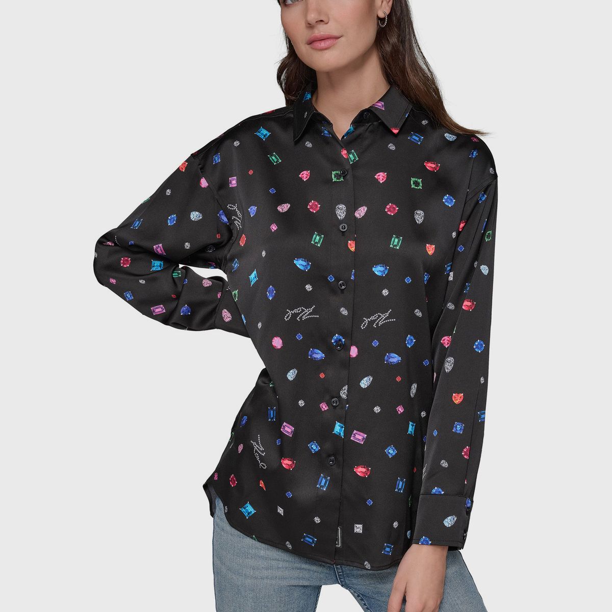KARL LAGERFELD - Blusa estampada de manga larga