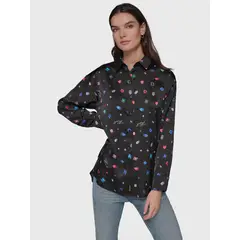 KARL LAGERFELD - Blusa estampada de manga larga
