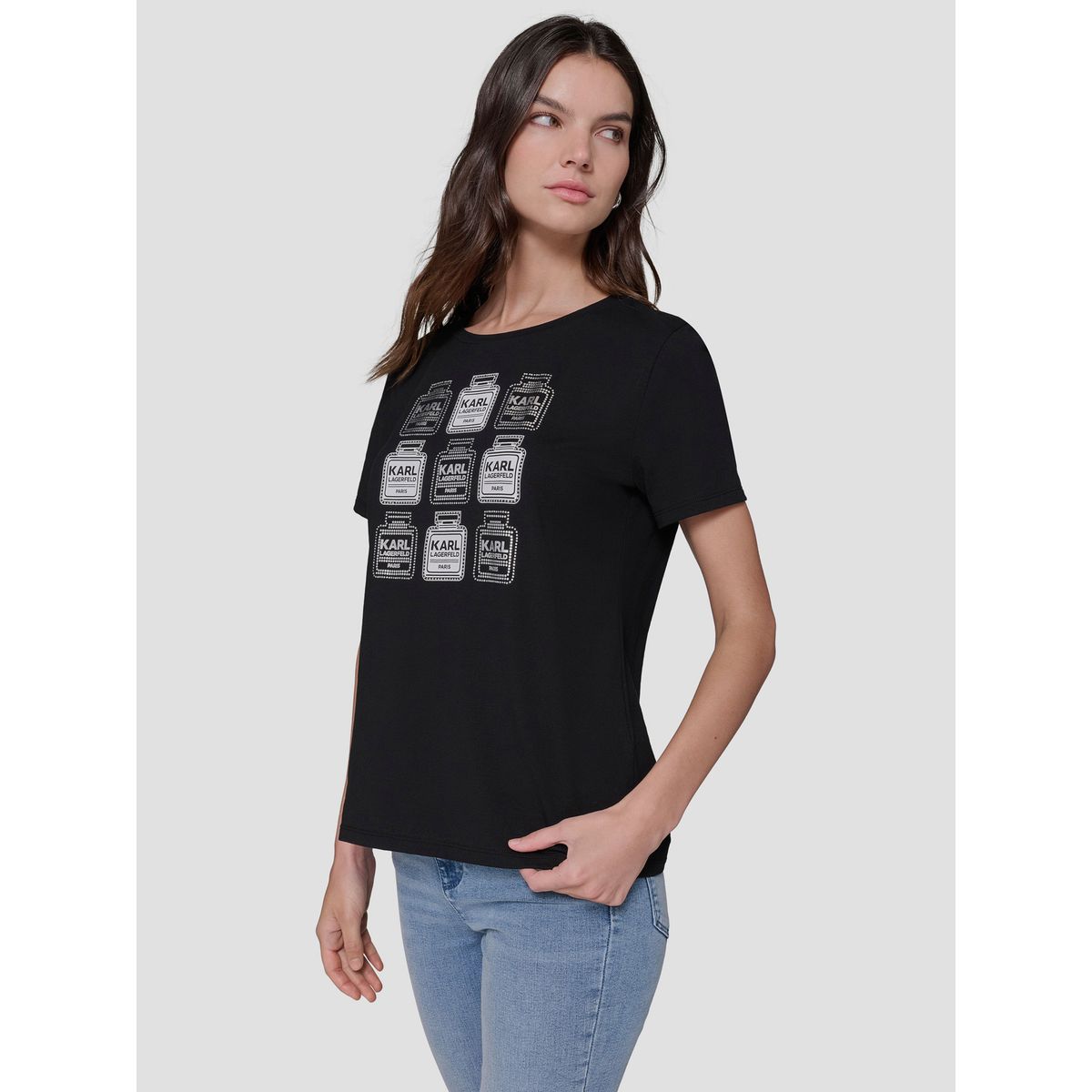 KARL LAGERFELD - Polera con estampado de perfume