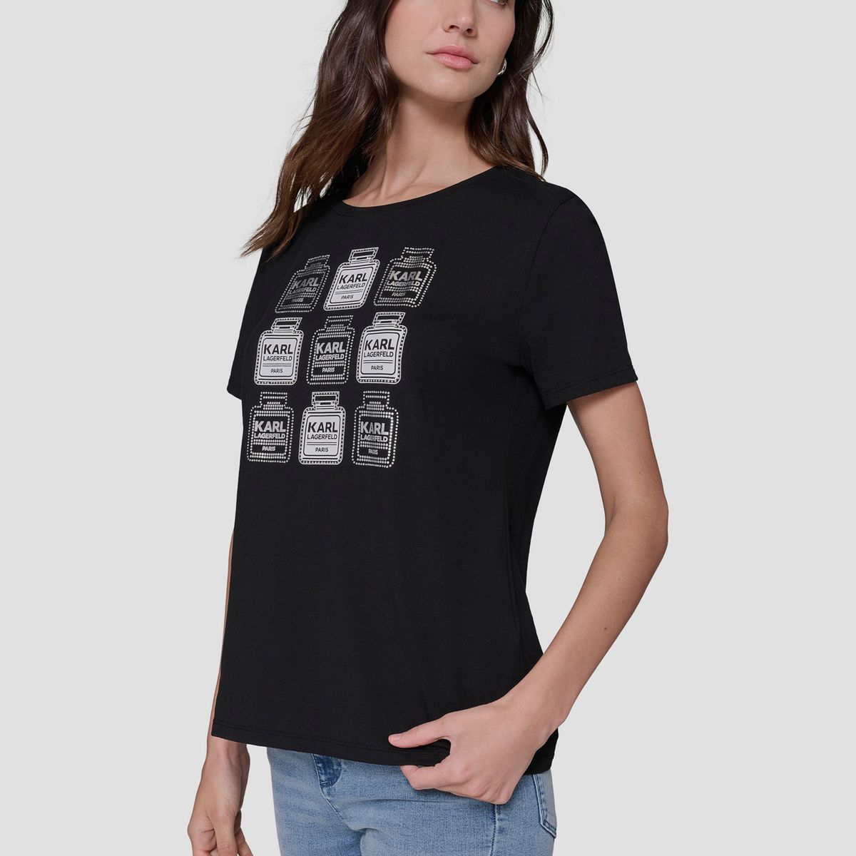 KARL LAGERFELD - Polera con estampado de perfume