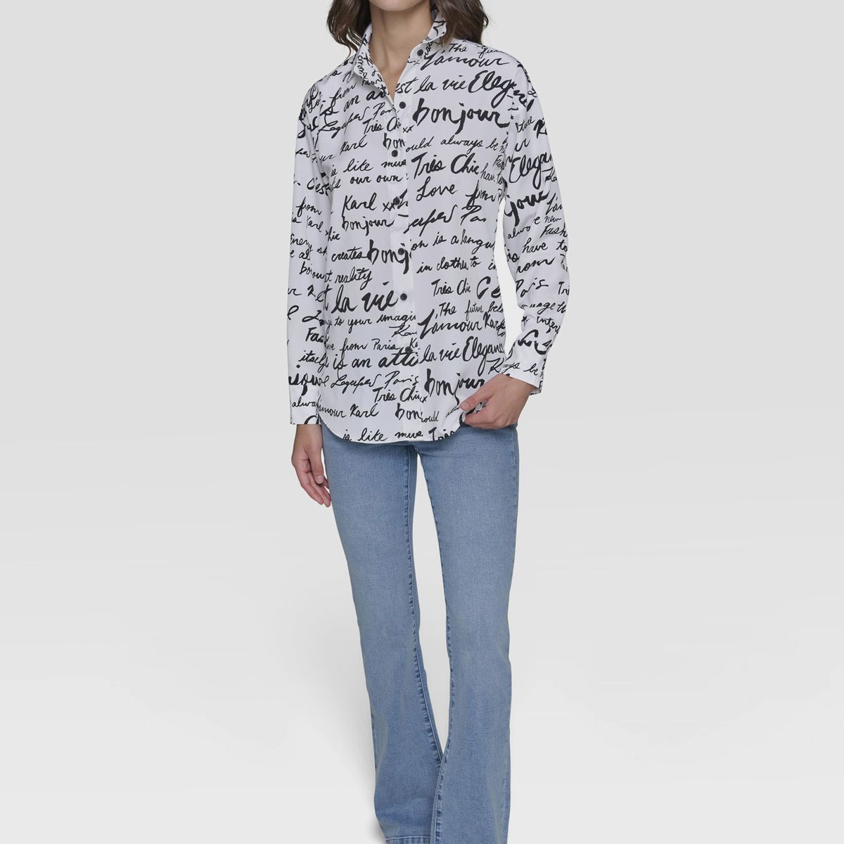 KARL LAGERFELD - Blusa oversize estampada
