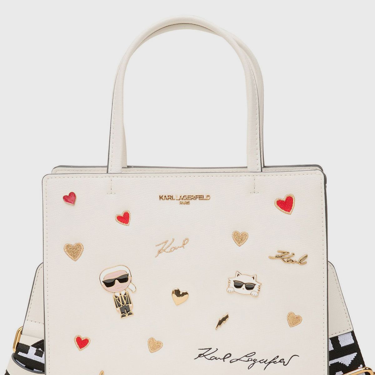 KARL LAGERFELD - Cartera satchel con pines - Maybelle