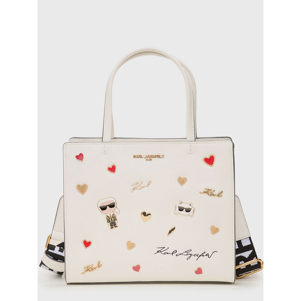 KARL LAGERFELD - Cartera satchel con pines - Maybelle