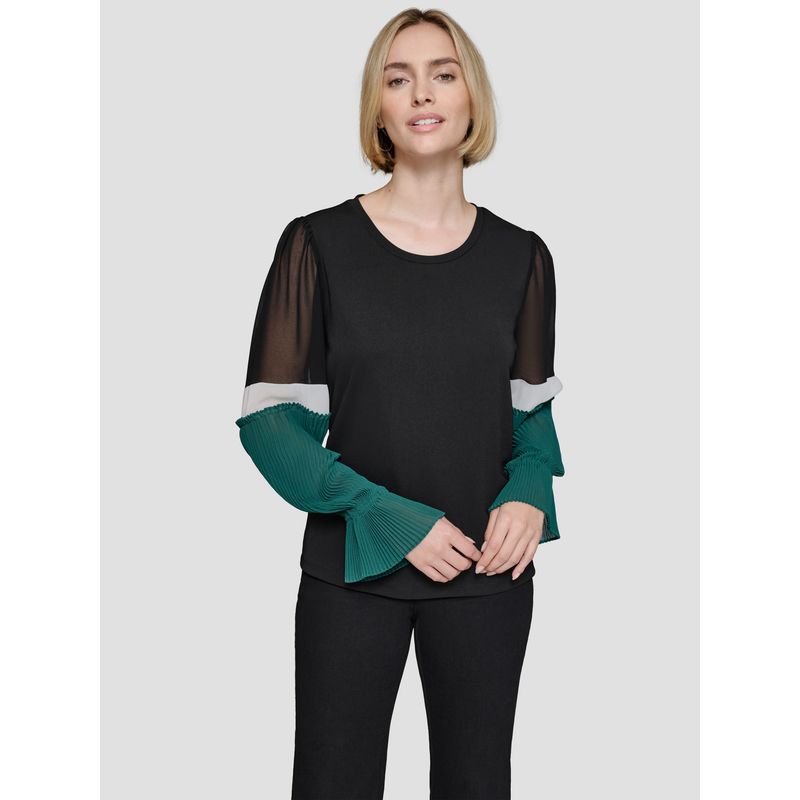 KARL LAGERFELD - Blusa con mangas plisadas