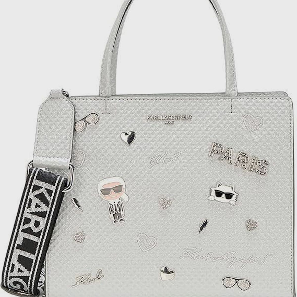 KARL LAGERFELD - Cartera satchel con pines - Maybelle