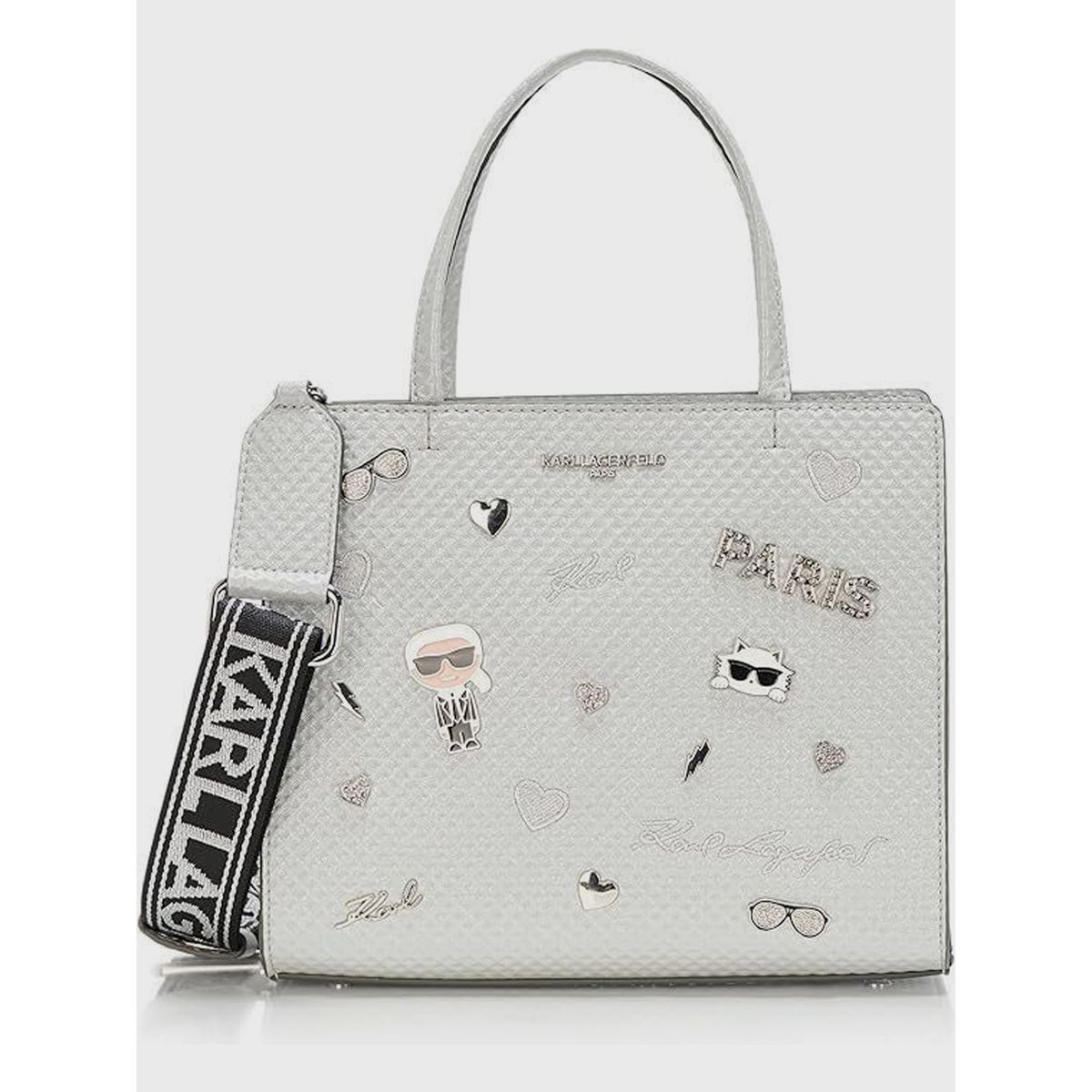 KARL LAGERFELD - Cartera satchel con pines - Maybelle