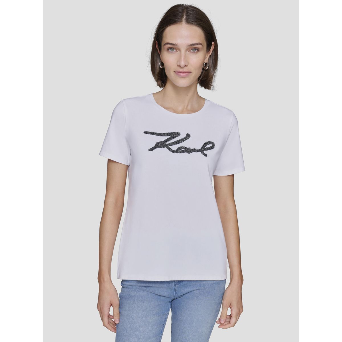 KARL LAGERFELD - Polera con guion de KARL afelpado