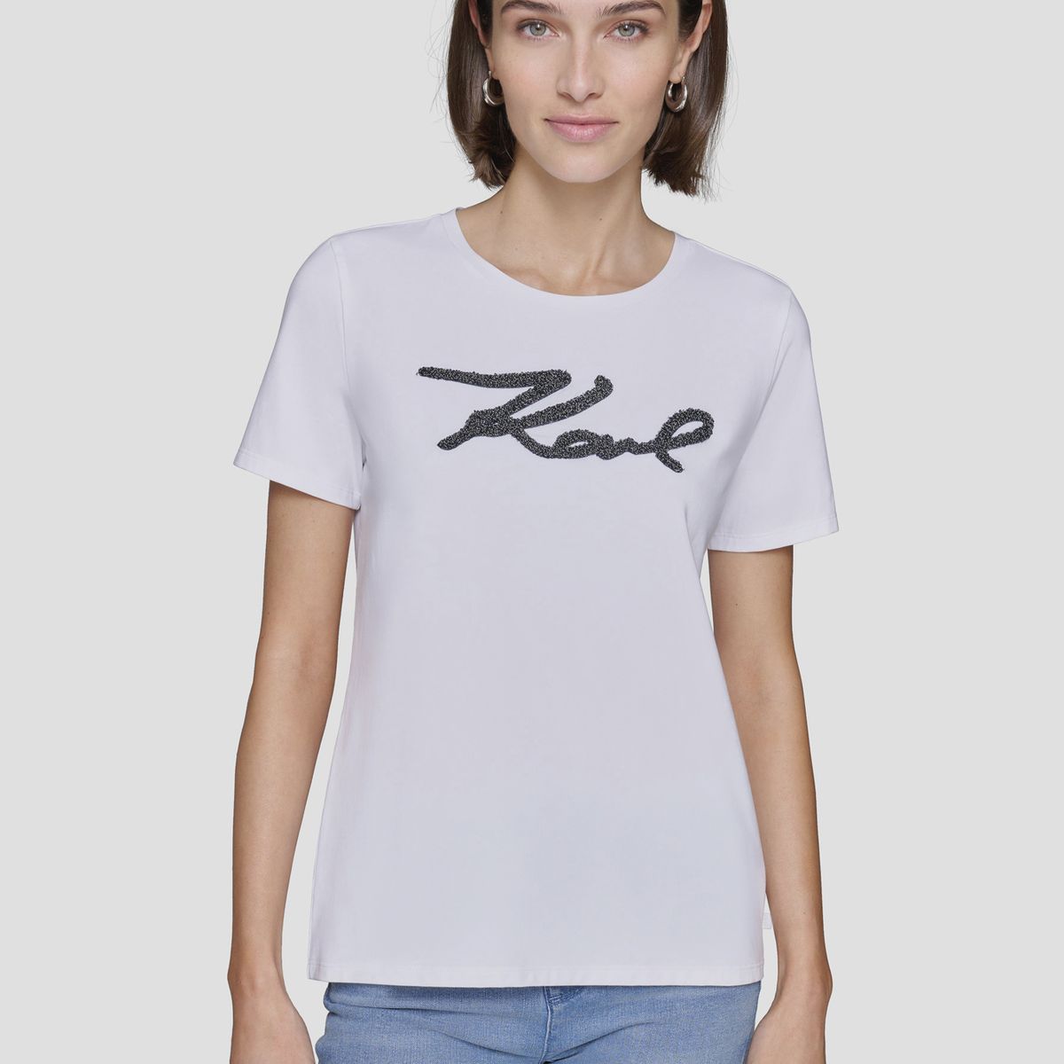 KARL LAGERFELD - Polera con guion de KARL afelpado