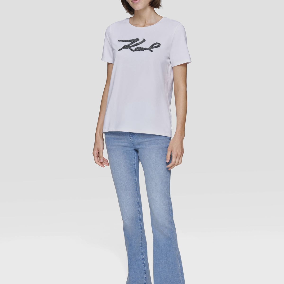 KARL LAGERFELD - Polera con guion de KARL afelpado