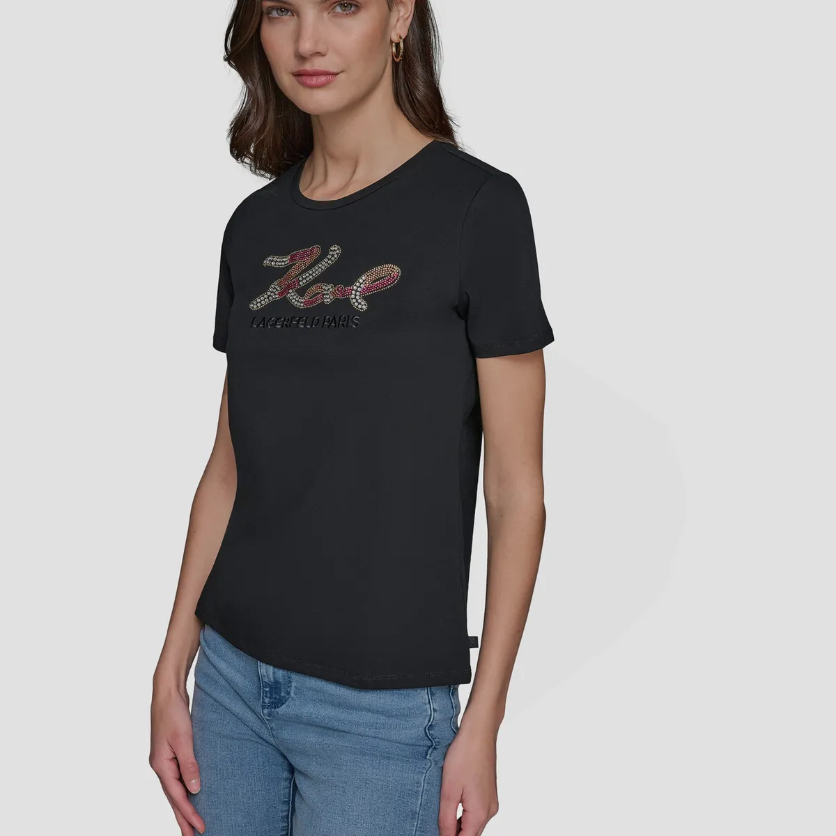 KARL LAGERFELD - Polera con firma de KARL