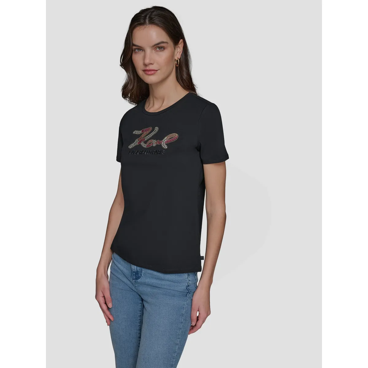 KARL LAGERFELD - Polera con firma de KARL