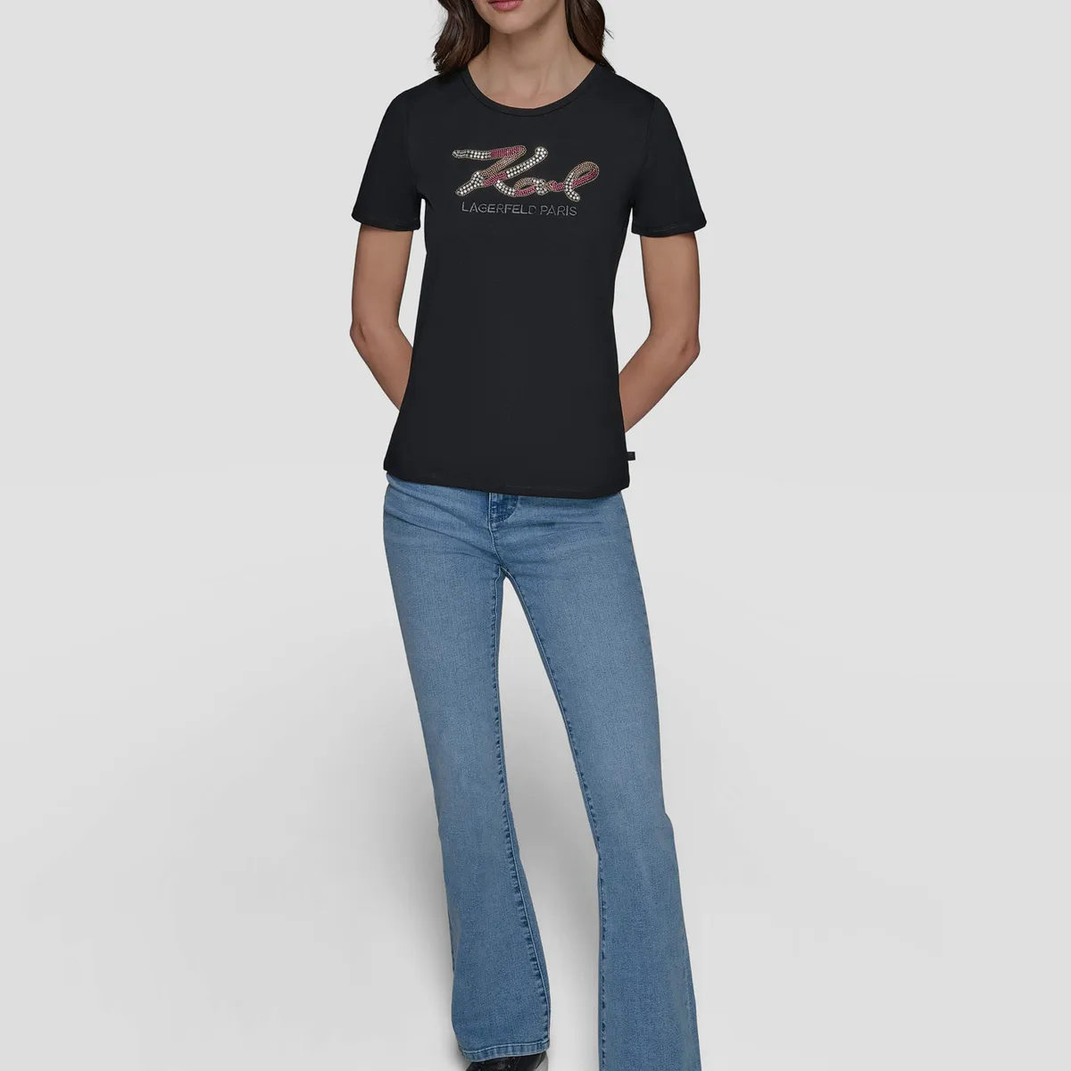 KARL LAGERFELD - Polera con firma de KARL