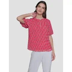 KARL LAGERFELD - Blusa chiffon con pliegues