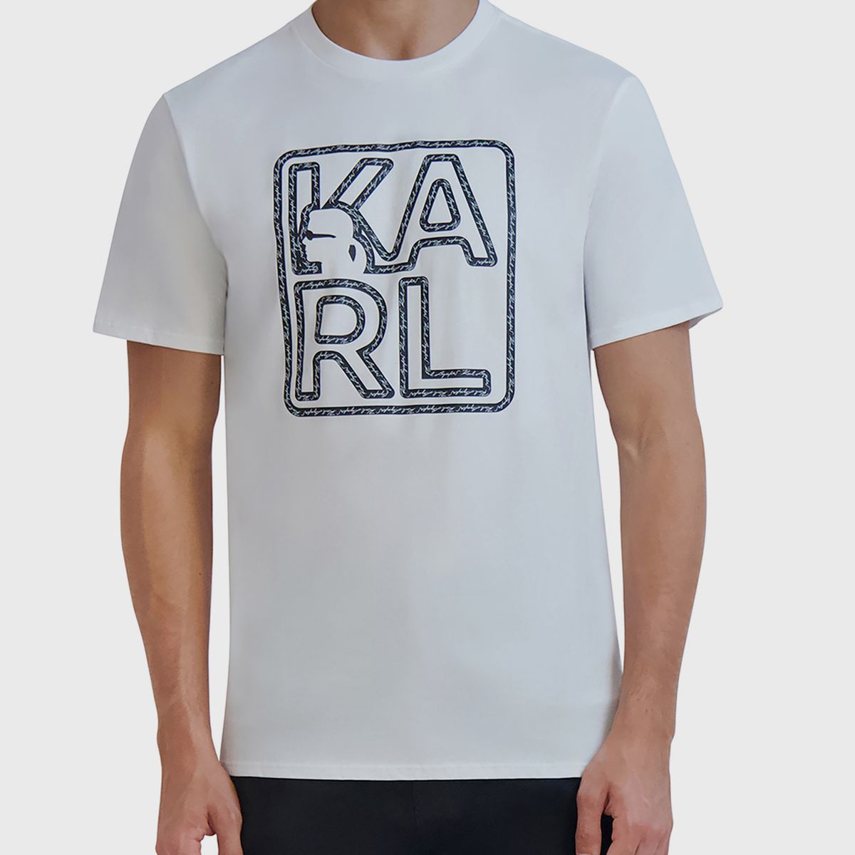 KARL LAGERFELD - Polera gráfica con perfil