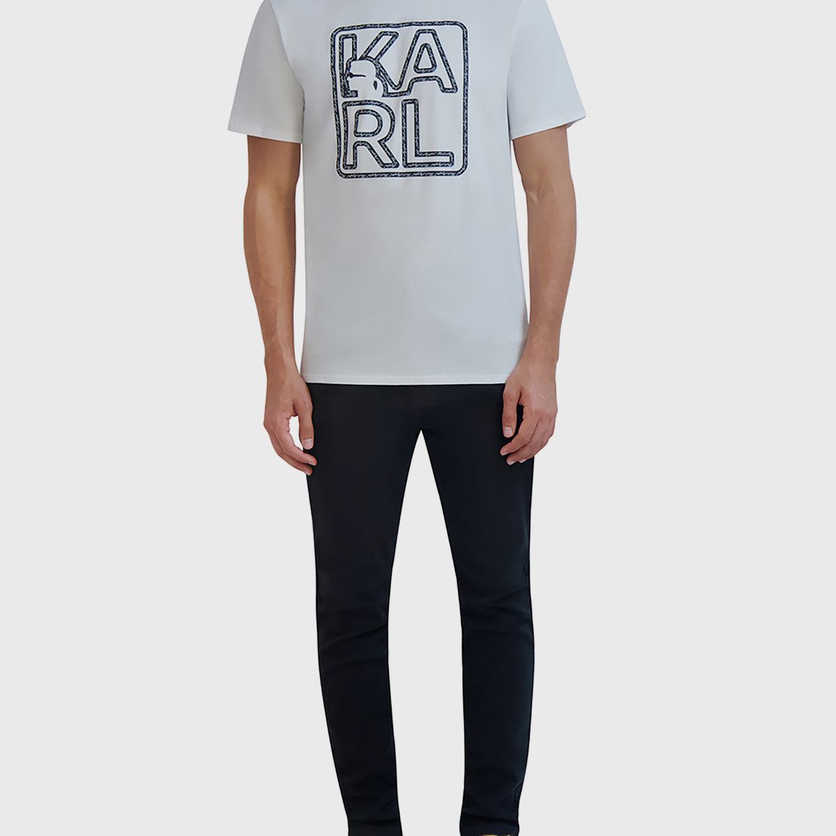 KARL LAGERFELD - Polera gráfica con perfil