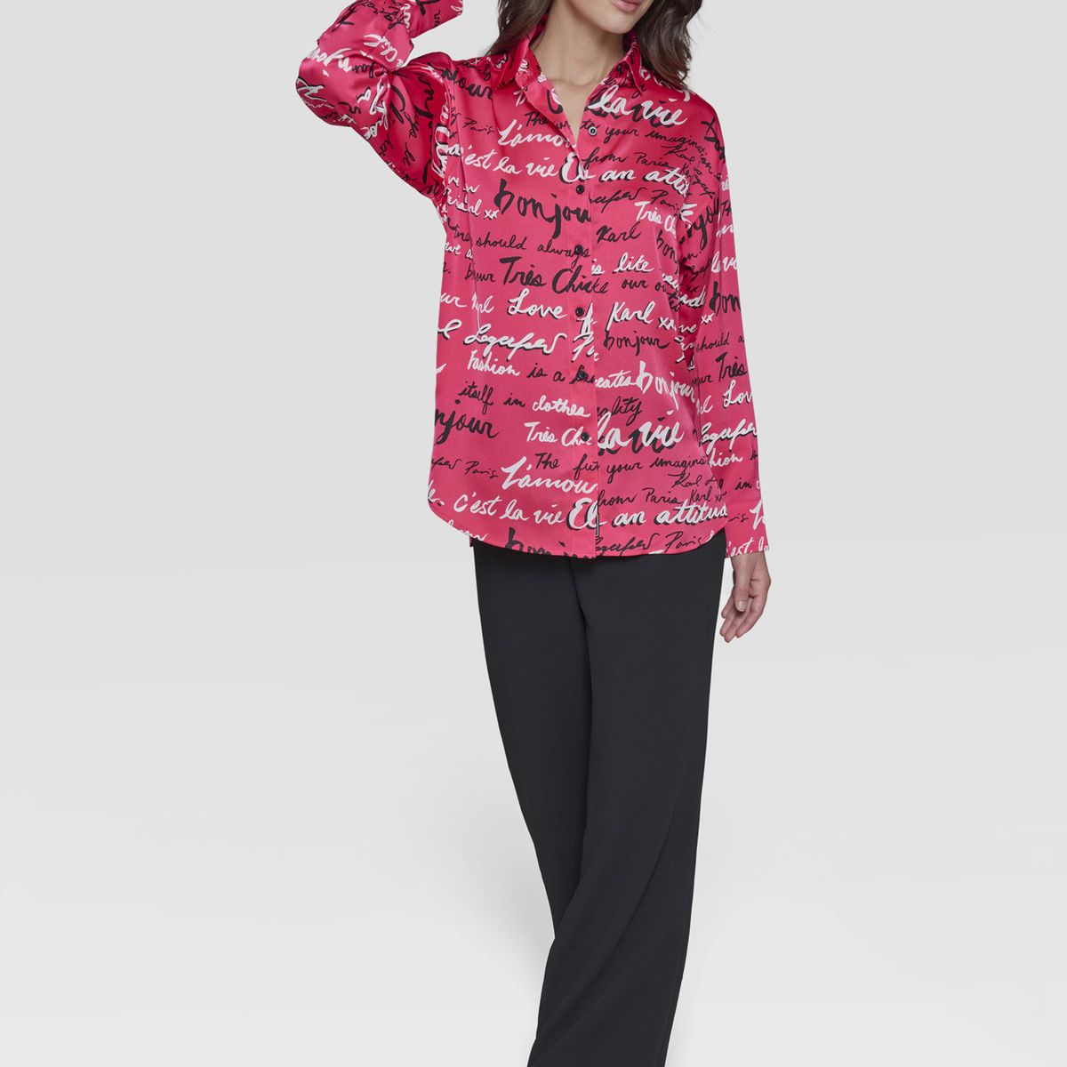 KARL LAGERFELD - Blusa estampada manga larga