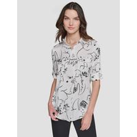 Camisa estampada manga larga