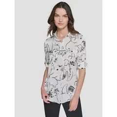 KARL LAGERFELD - Camisa estampada manga larga