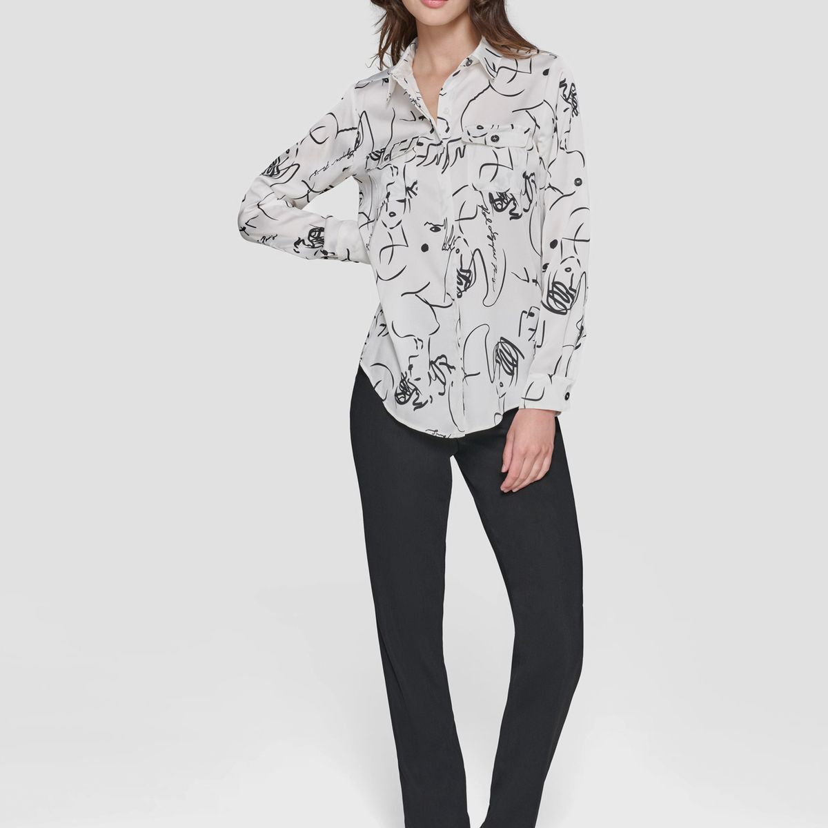 KARL LAGERFELD - Camisa estampada manga larga