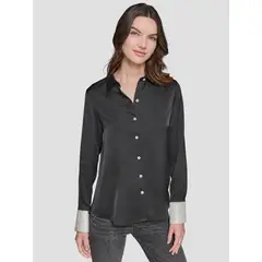 KARL LAGERFELD - Camisa de lujo con puños de pedrería
