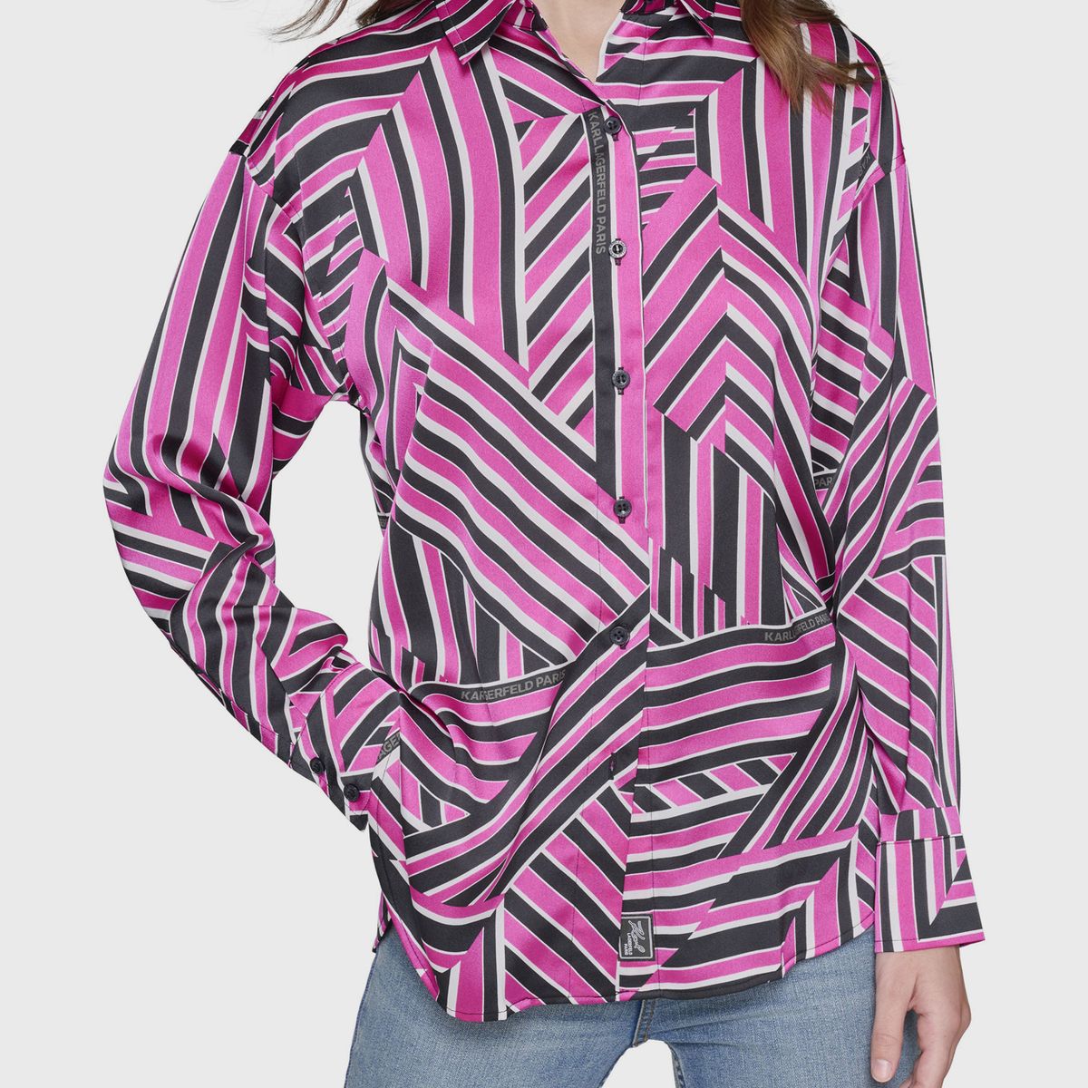 KARL LAGERFELD - Blusa con print geométrico