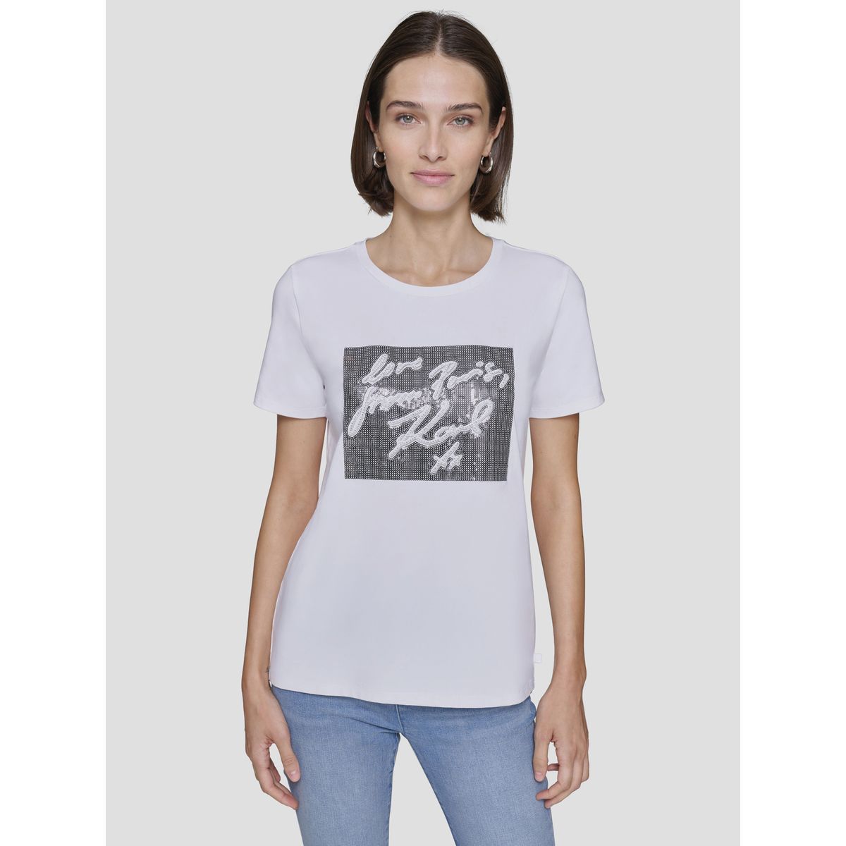 KARL LAGERFELD - Polera crystal love from Paris