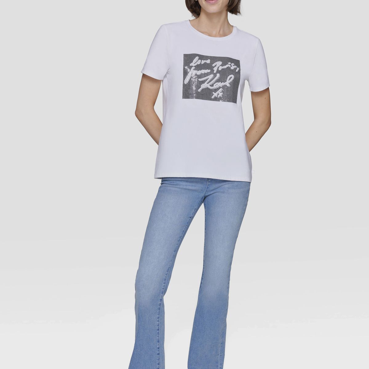 KARL LAGERFELD - Polera crystal love from Paris