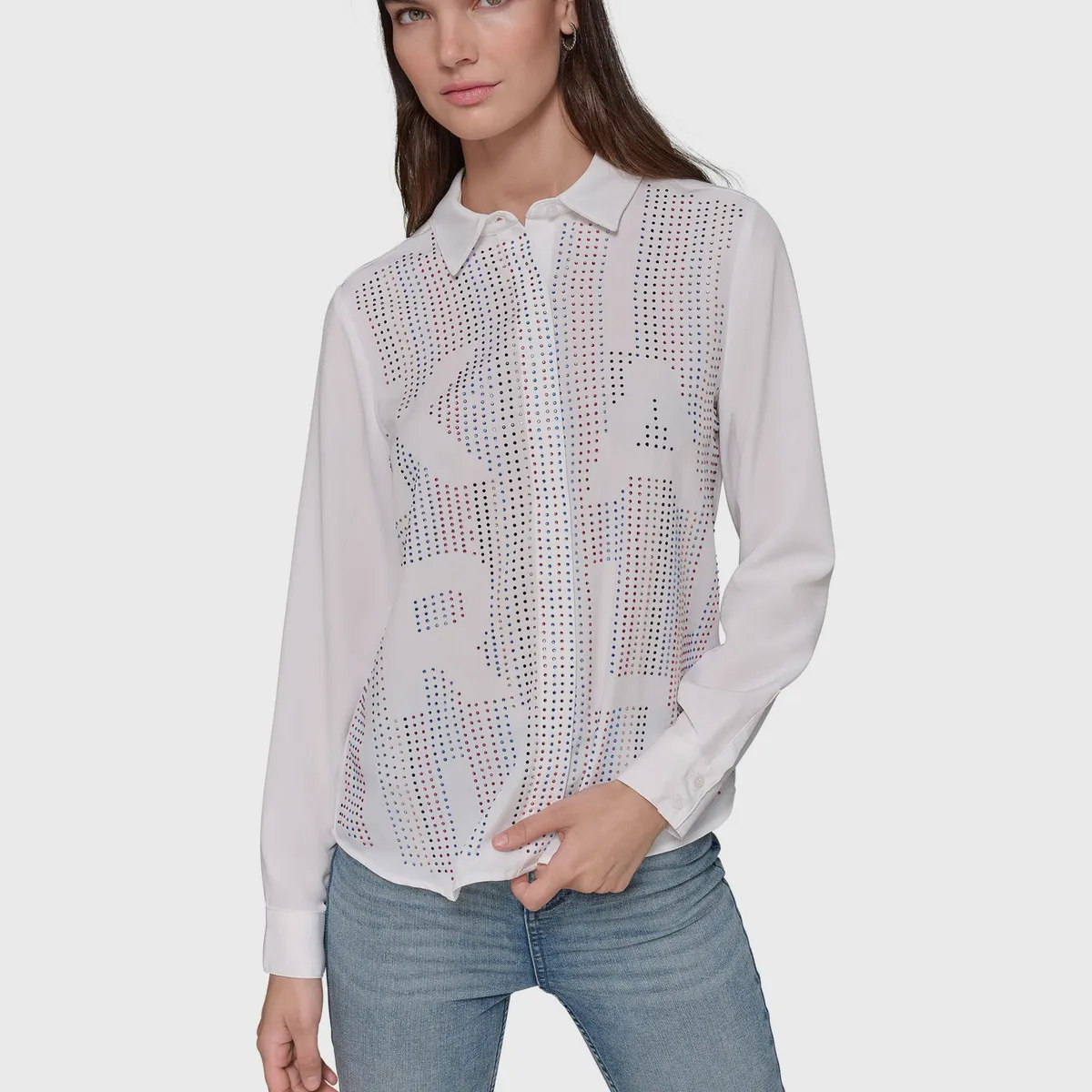 KARL LAGERFELD - Camisa suave con piedras