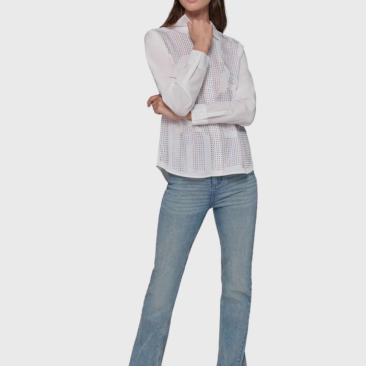 KARL LAGERFELD - Camisa suave con piedras