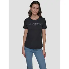 KARL LAGERFELD - Polera con logo irridescent