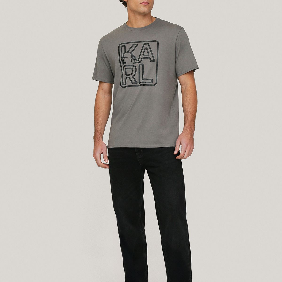 KARL LAGERFELD - Polera gráfica con perfil