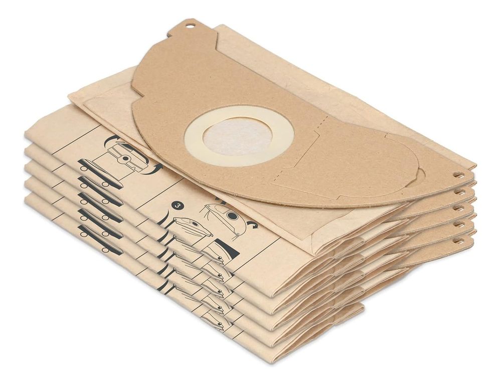GENERICO Kit 5 Bolsa De Papel Para Aspiradora Karcher A Wd2 Mv2