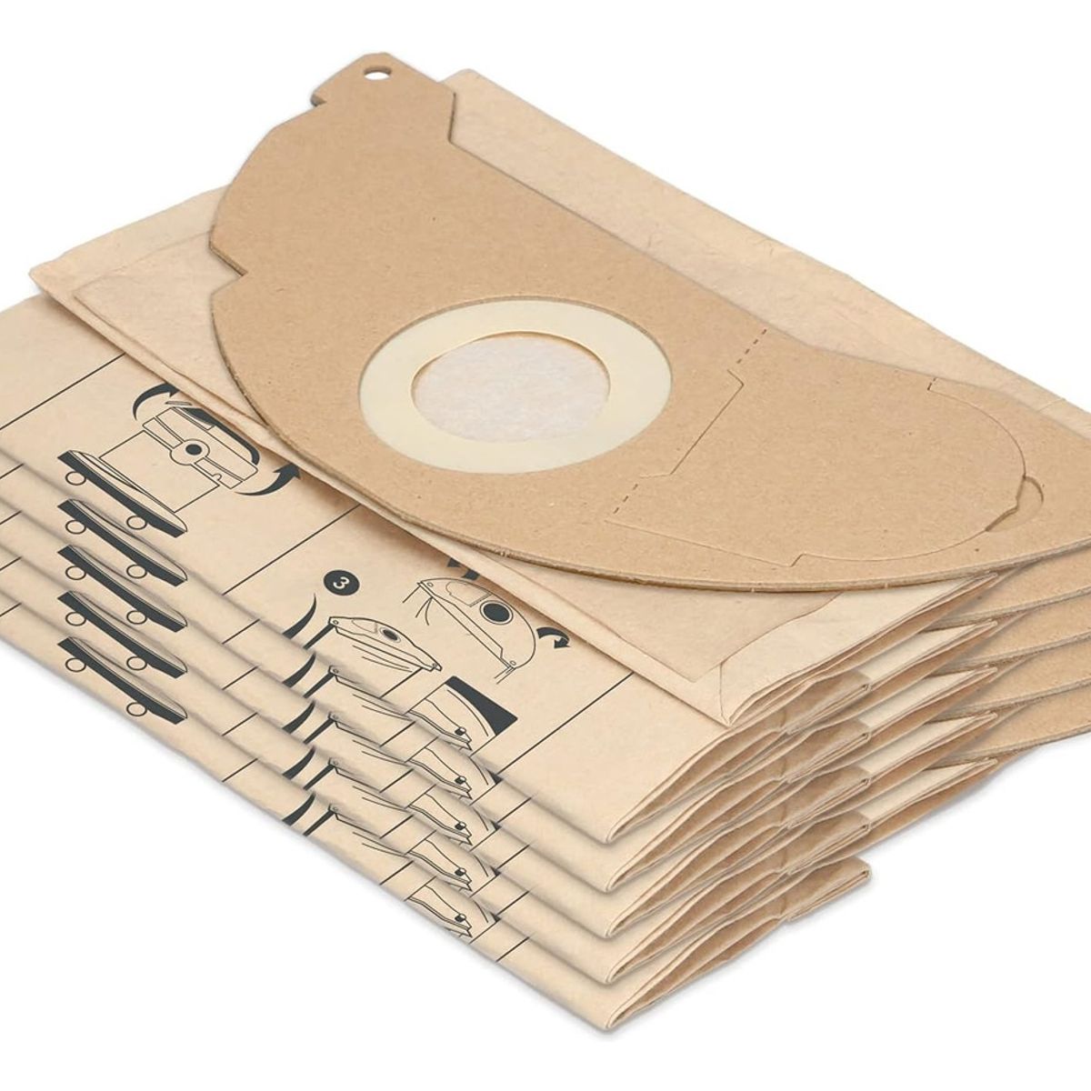 GENERICO - Kit 5 Bolsa De Papel Para Aspiradora Karcher A Wd2  Mv2