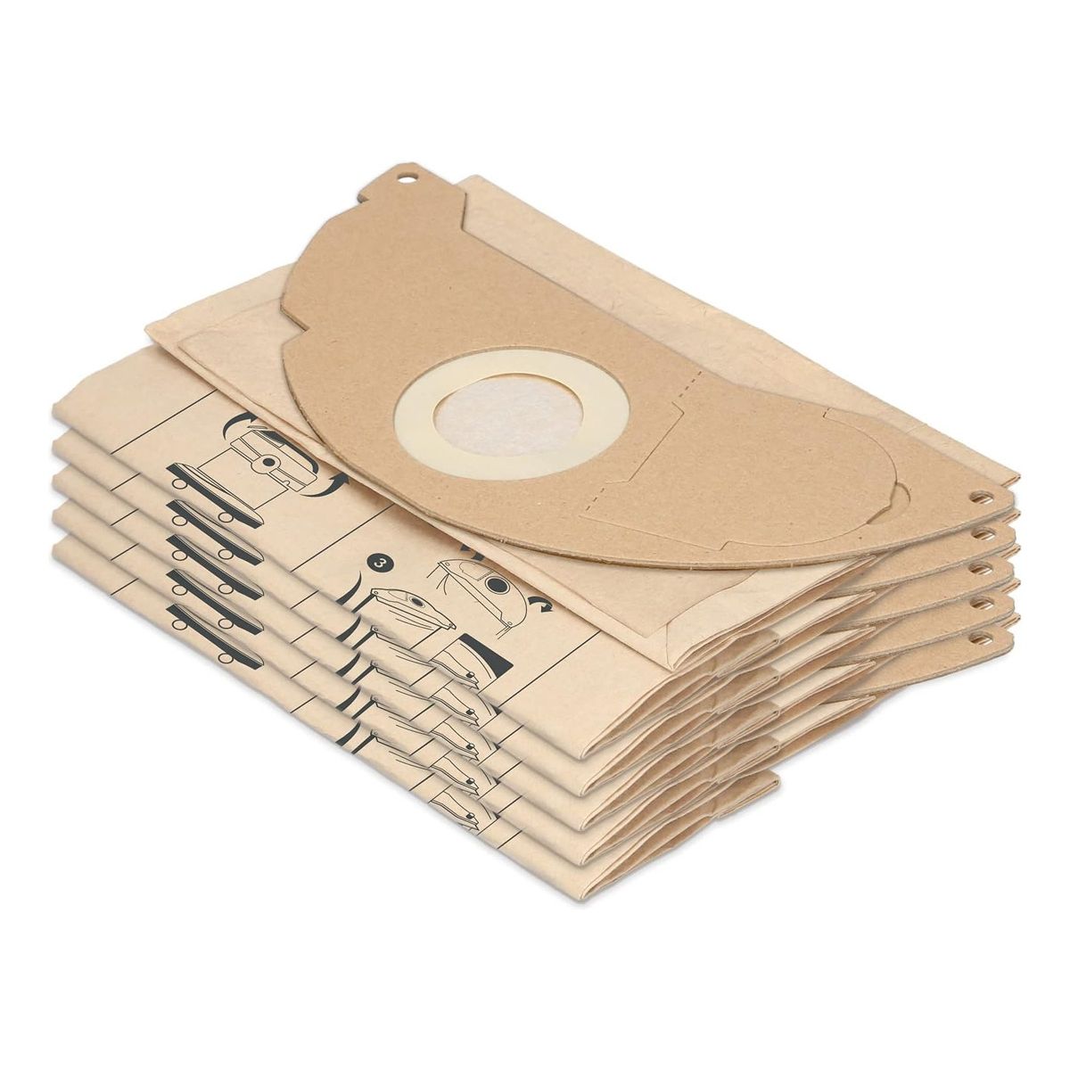 GENERICO - Kit 5 Bolsa De Papel Para Aspiradora Karcher A Wd2  Mv2