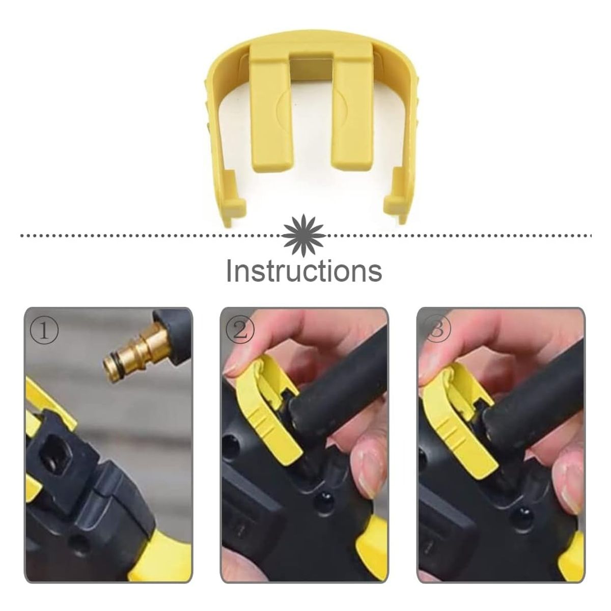 GENERICO - Karcher Repuesto Conector Clip C Para K2 K3 K7 Resistente