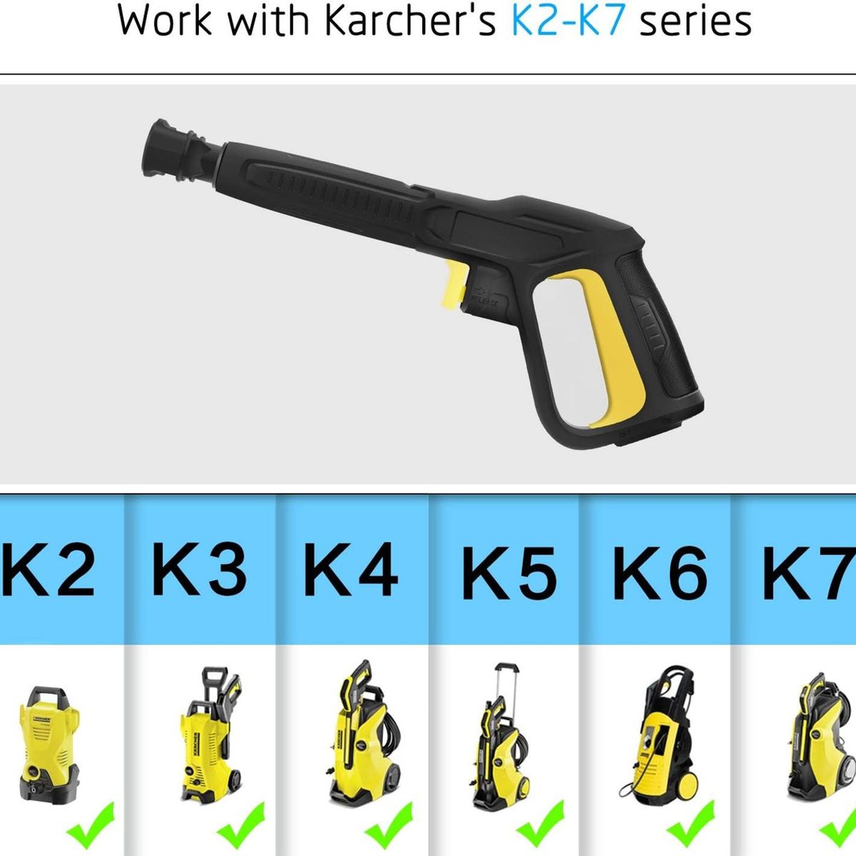 GENERICO - Pistola Pulverizadora Reemplazo Para Karcher K2 - K7 Firme