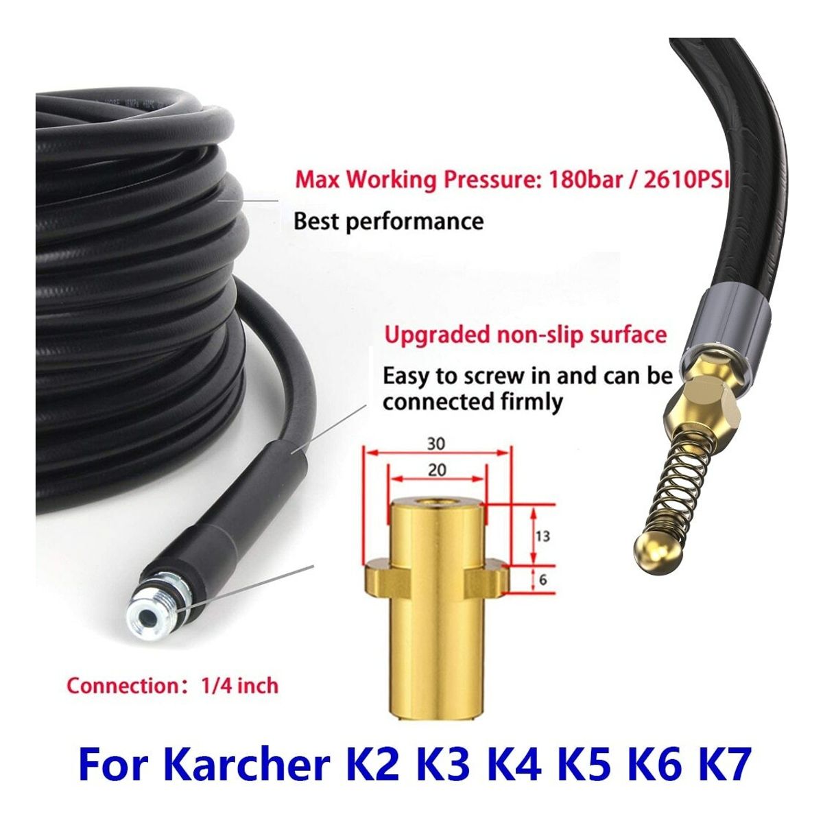 GENERICO - Manguera Destape Desague Para Karcher Bauker Nilfisk Otra