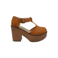 HERIEL - Zapato Camel Plataforma.